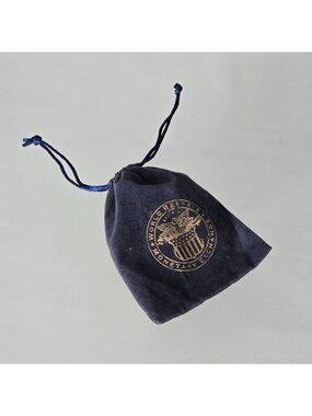 World Reserve Monetary Exchange Drawstring Pouch Coin Purse 5" x 4"